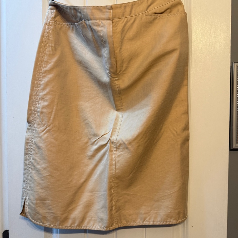French Connection Beige Pencil Skirt